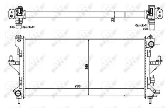 Kühler, Motorkühlung NRF 58424 Bild Kühler, Motorkühlung NRF 58424