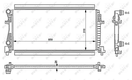 Kühler, Motorkühlung NRF 58438 Bild Kühler, Motorkühlung NRF 58438