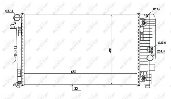 Kühler, Motorkühlung NRF 58440 Bild Kühler, Motorkühlung NRF 58440