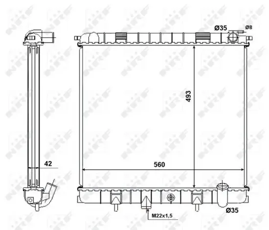 Kühler, Motorkühlung NRF 58445 Bild Kühler, Motorkühlung NRF 58445