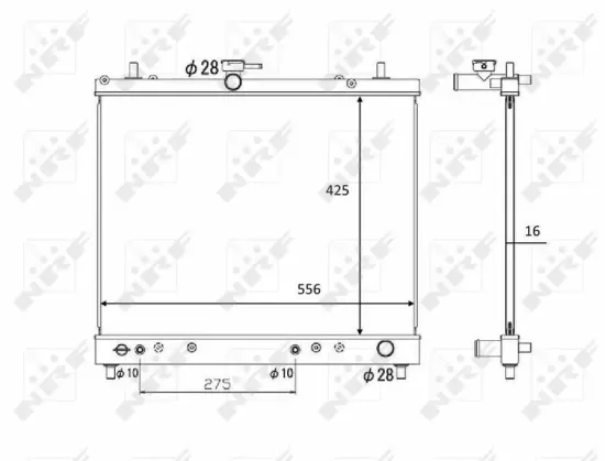 Kühler, Motorkühlung NRF 58446 Bild Kühler, Motorkühlung NRF 58446
