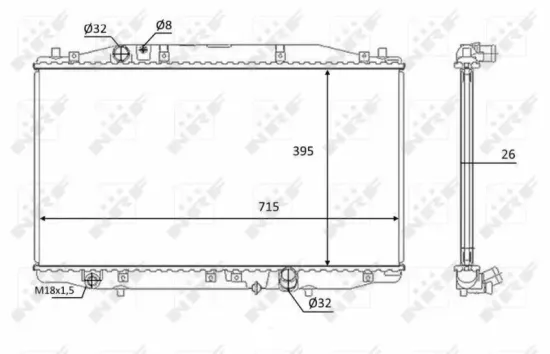 Kühler, Motorkühlung NRF 58452 Bild Kühler, Motorkühlung NRF 58452