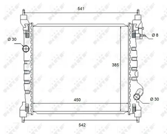 Kühler, Motorkühlung NRF 58454 Bild Kühler, Motorkühlung NRF 58454