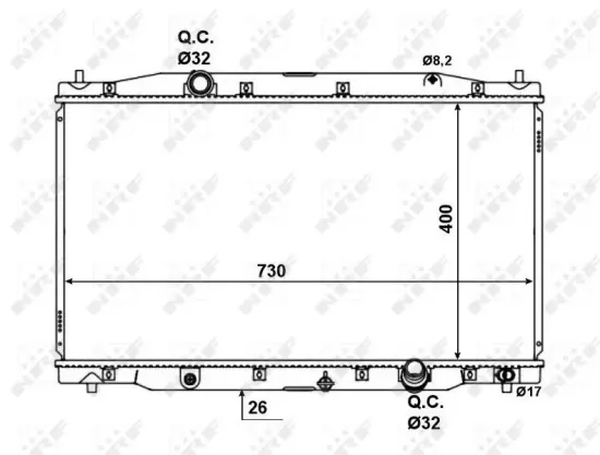 Kühler, Motorkühlung NRF 58457 Bild Kühler, Motorkühlung NRF 58457