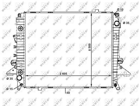 Kühler, Motorkühlung NRF 58463 Bild Kühler, Motorkühlung NRF 58463