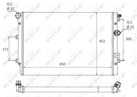 Kühler, Motorkühlung NRF 58464 Bild Kühler, Motorkühlung NRF 58464