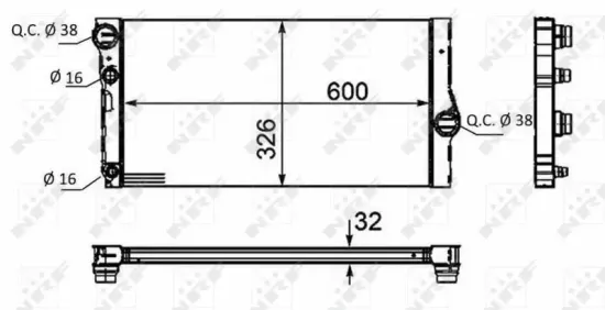 Kühler, Motorkühlung NRF 58466 Bild Kühler, Motorkühlung NRF 58466