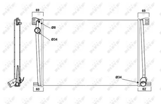 Kühler, Motorkühlung NRF 58472A Bild Kühler, Motorkühlung NRF 58472A