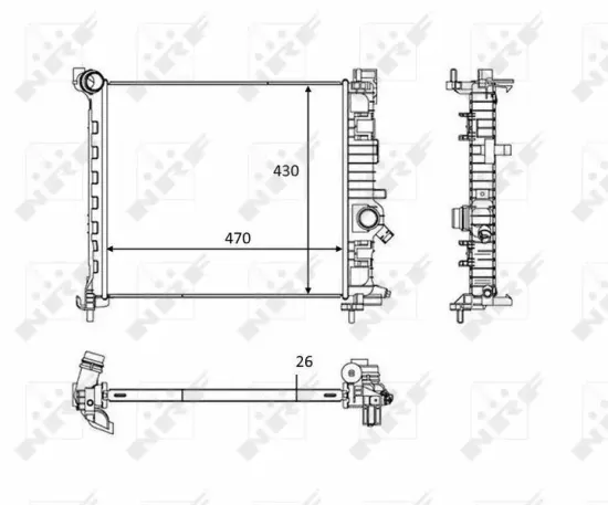Kühler, Motorkühlung NRF 58473 Bild Kühler, Motorkühlung NRF 58473