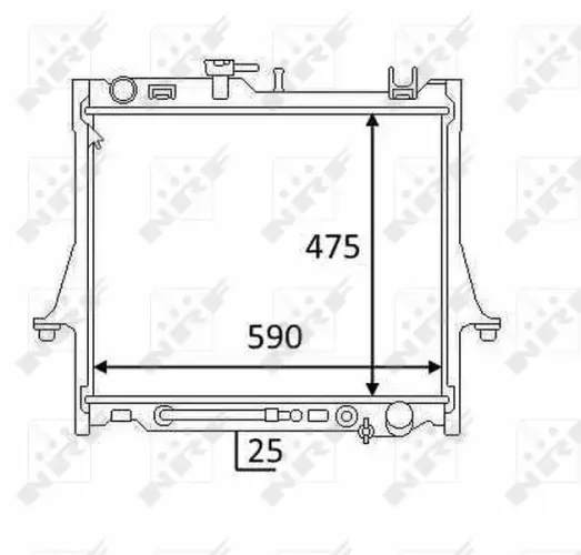 Kühler, Motorkühlung NRF 58480 Bild Kühler, Motorkühlung NRF 58480