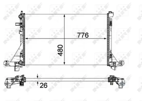 Kühler, Motorkühlung NRF 58482 Bild Kühler, Motorkühlung NRF 58482