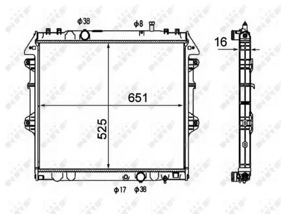 Kühler, Motorkühlung NRF 58491 Bild Kühler, Motorkühlung NRF 58491