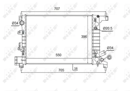 Kühler, Motorkühlung NRF 58504 Bild Kühler, Motorkühlung NRF 58504