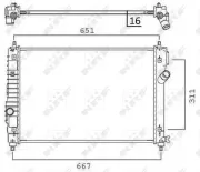 Kühler, Motorkühlung NRF 58505