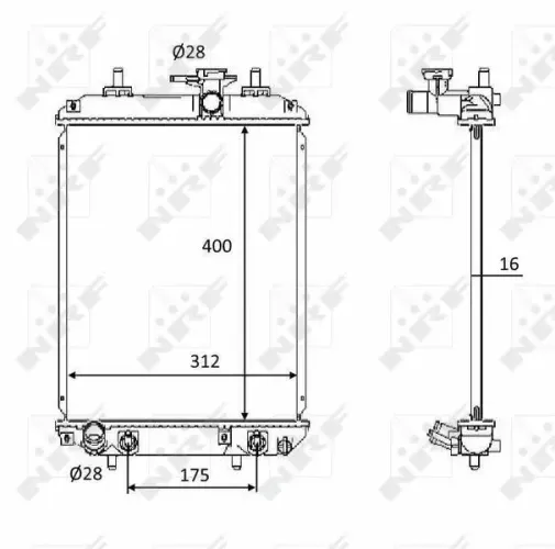 Kühler, Motorkühlung NRF 58538 Bild Kühler, Motorkühlung NRF 58538