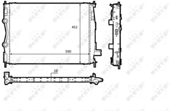 Kühler, Motorkühlung NRF 58540 Bild Kühler, Motorkühlung NRF 58540