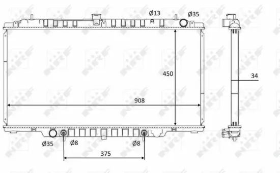 Kühler, Motorkühlung NRF 58548 Bild Kühler, Motorkühlung NRF 58548