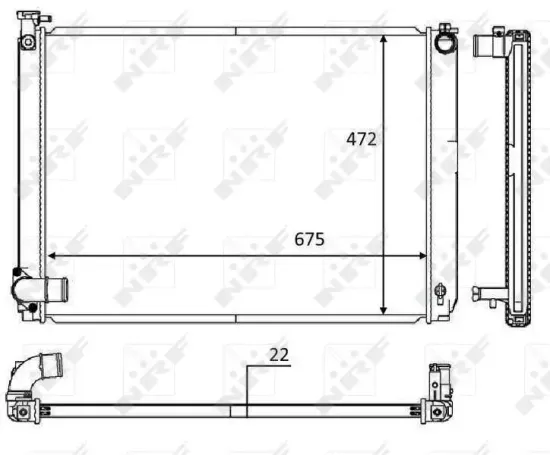 Kühler, Motorkühlung NRF 58604 Bild Kühler, Motorkühlung NRF 58604