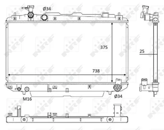 Kühler, Motorkühlung NRF 58645 Bild Kühler, Motorkühlung NRF 58645