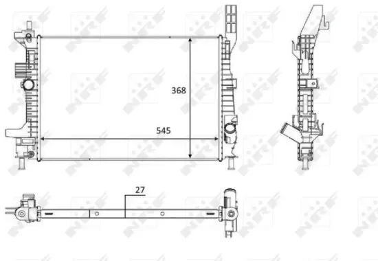 Kühler, Motorkühlung NRF 58650 Bild Kühler, Motorkühlung NRF 58650