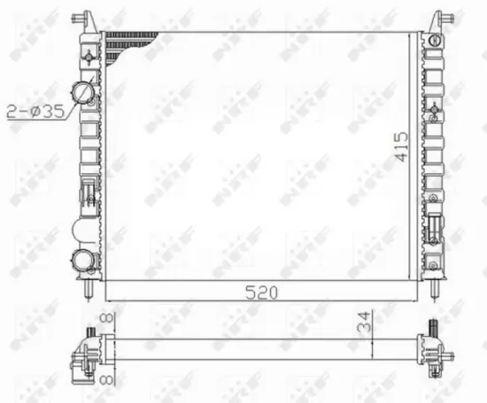 Kühler, Motorkühlung NRF 58656 Bild Kühler, Motorkühlung NRF 58656