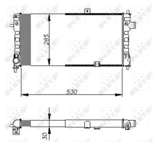 Kühler, Motorkühlung NRF 58675 Bild Kühler, Motorkühlung NRF 58675