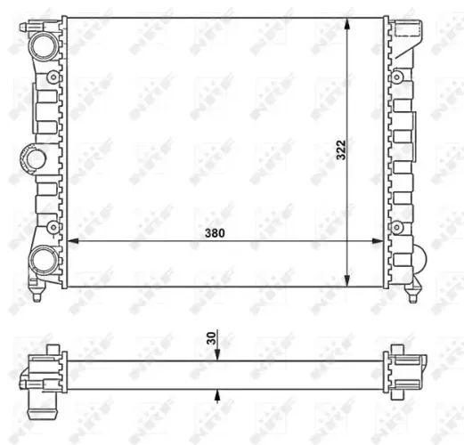 Kühler, Motorkühlung NRF 58696 Bild Kühler, Motorkühlung NRF 58696