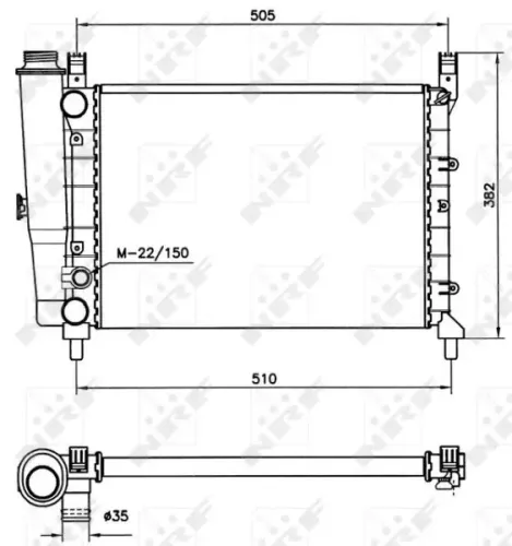 Kühler, Motorkühlung NRF 58705 Bild Kühler, Motorkühlung NRF 58705