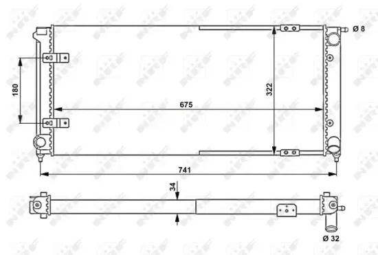 Kühler, Motorkühlung NRF 58712 Bild Kühler, Motorkühlung NRF 58712