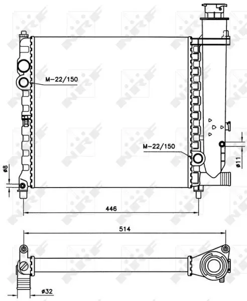 Kühler, Motorkühlung NRF 58714