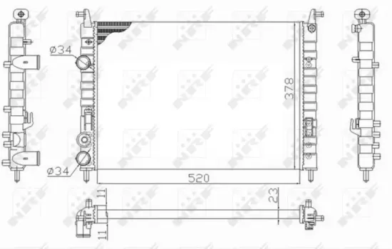 Kühler, Motorkühlung NRF 58726 Bild Kühler, Motorkühlung NRF 58726