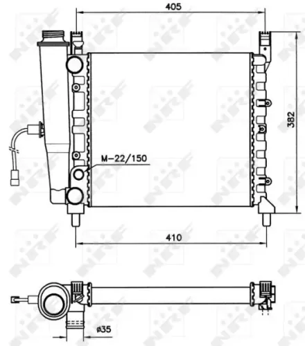 Kühler, Motorkühlung NRF 58731 Bild Kühler, Motorkühlung NRF 58731