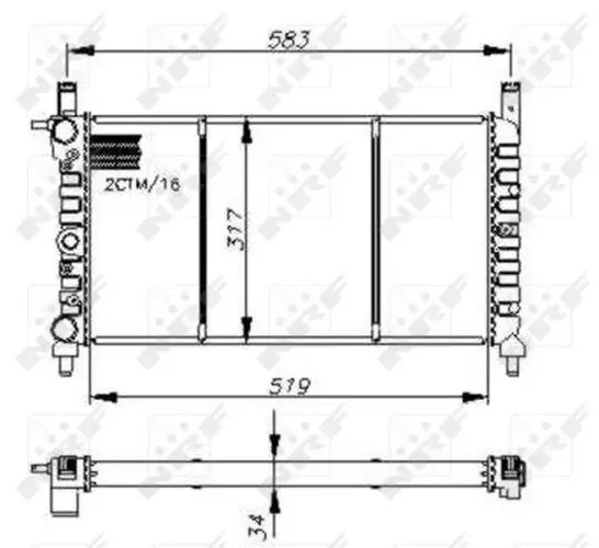 Kühler, Motorkühlung NRF 58732 Bild Kühler, Motorkühlung NRF 58732