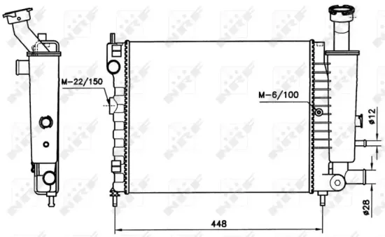 Kühler, Motorkühlung NRF 58736 Bild Kühler, Motorkühlung NRF 58736