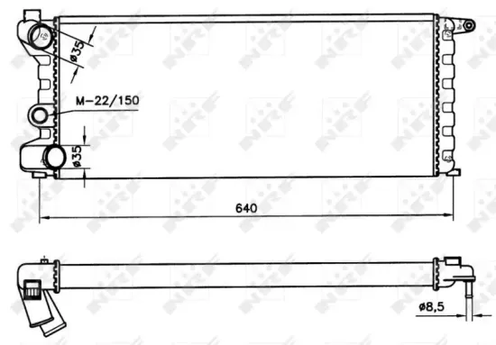 Kühler, Motorkühlung NRF 58742 Bild Kühler, Motorkühlung NRF 58742