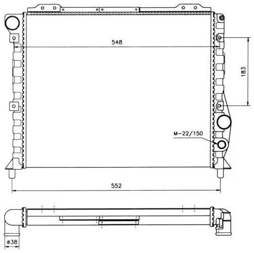 Kühler, Motorkühlung NRF 58743 Bild Kühler, Motorkühlung NRF 58743