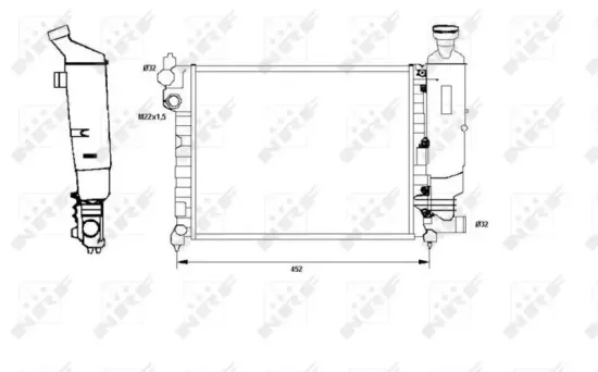 Kühler, Motorkühlung NRF 58807 Bild Kühler, Motorkühlung NRF 58807