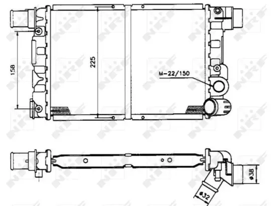 Kühler, Motorkühlung NRF 58844 Bild Kühler, Motorkühlung NRF 58844