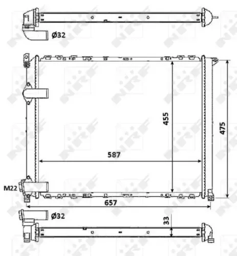 Kühler, Motorkühlung NRF 58849 Bild Kühler, Motorkühlung NRF 58849