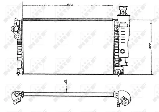 Kühler, Motorkühlung NRF 58891 Bild Kühler, Motorkühlung NRF 58891