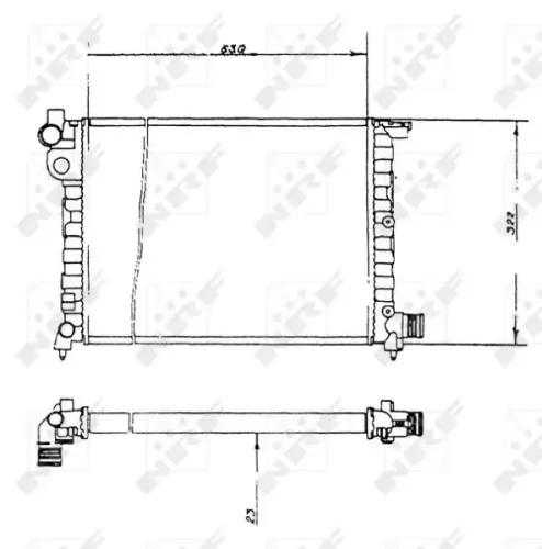 Kühler, Motorkühlung NRF 58893 Bild Kühler, Motorkühlung NRF 58893