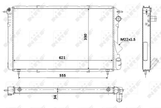 Kühler, Motorkühlung NRF 58901 Bild Kühler, Motorkühlung NRF 58901