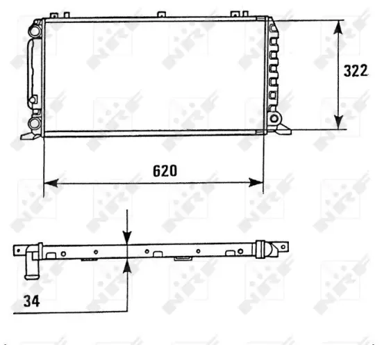 Kühler, Motorkühlung NRF 58928 Bild Kühler, Motorkühlung NRF 58928