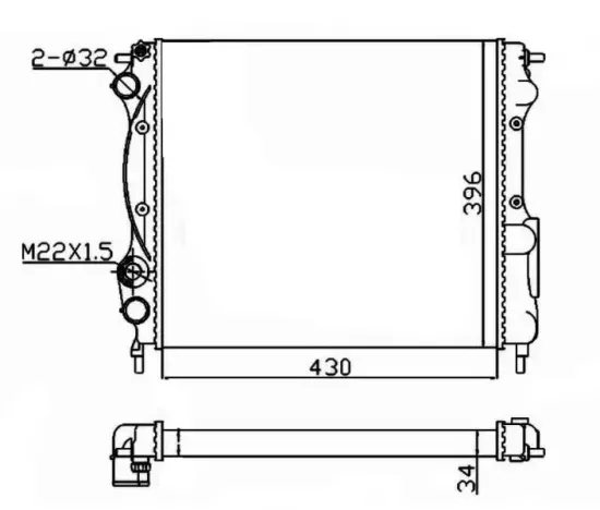 Kühler, Motorkühlung NRF 58934A Bild Kühler, Motorkühlung NRF 58934A