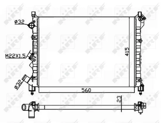 Kühler, Motorkühlung NRF 58943A Bild Kühler, Motorkühlung NRF 58943A