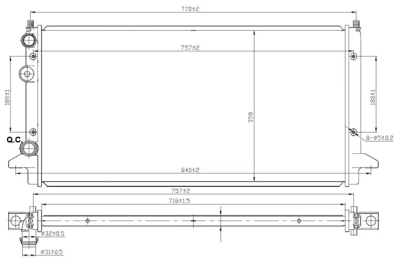 Kühler, Motorkühlung NRF 58950 Bild Kühler, Motorkühlung NRF 58950