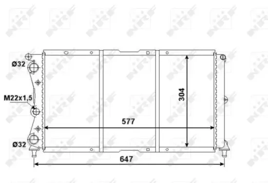 Kühler, Motorkühlung NRF 58955 Bild Kühler, Motorkühlung NRF 58955