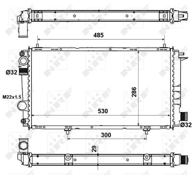 Kühler, Motorkühlung NRF 58957A
