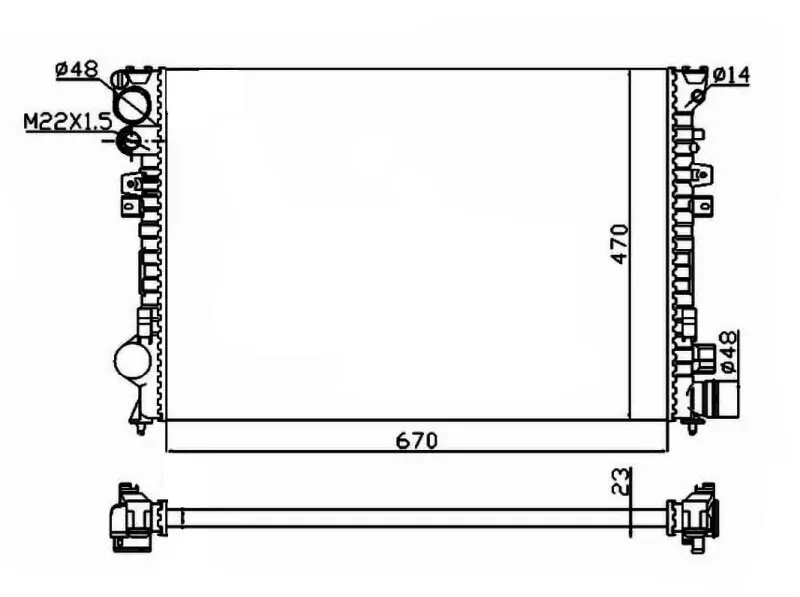 Kühler, Motorkühlung NRF 58958A