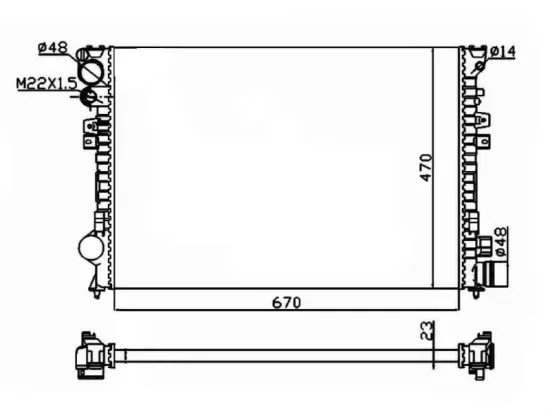 Kühler, Motorkühlung NRF 58958A Bild Kühler, Motorkühlung NRF 58958A